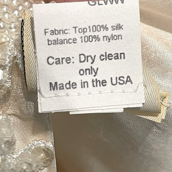 POSIES Handcrafted by the Women of Maine Girls Ivory Silk Glinda Dress Size 6 - Picture 11 of 12